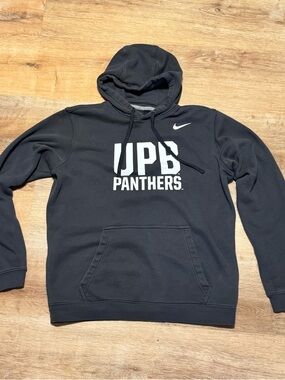 Nike UPB Panthers Hoodie Large University of Pittsburgh Bradford Grey Swoosh